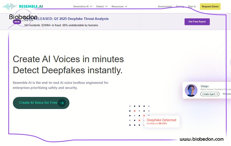 Resemble.AI: شبیهسازی و شخصیسازی صدای شما