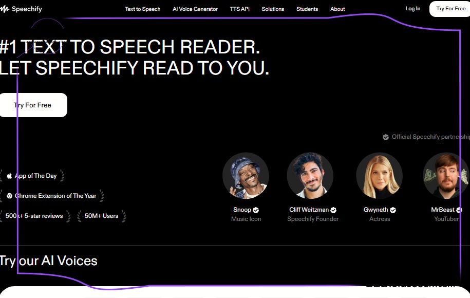 Speechify: هوش مصنوعی تغییر صدا تولید صدای طبیعی