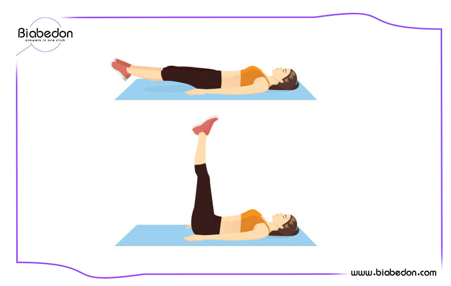 حرکت بالا بردن پاها در حالت خوابیده (Leg Raises)